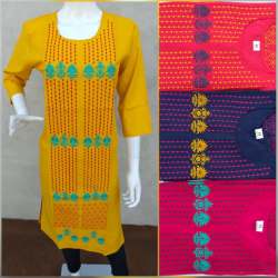 Embroidery Work Rayon Kurtis