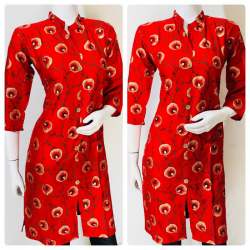 Gold Print Rayon Kurtis