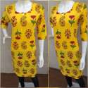 Ladies Yellow Printed Kurtis thumb 1