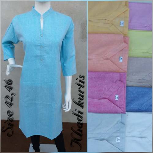 Light Colors Khadi Kurtis