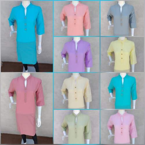 Multi Color Khadi Kurtis