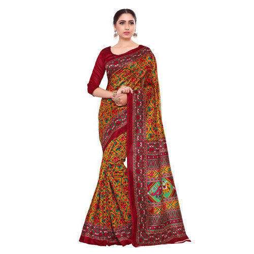 Kalamkari Style Art Silk saree by Kupinda by Kataria SILK House