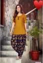 Plain Kurtis With Printed Dhoti thumb 2
