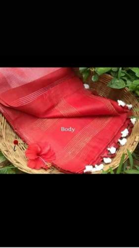 jute organza saree