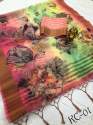 Fancy Linen Digital Printed Sarees - 1 thumb 1
