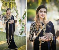 Black Georgette Bollywood Designer Sarees