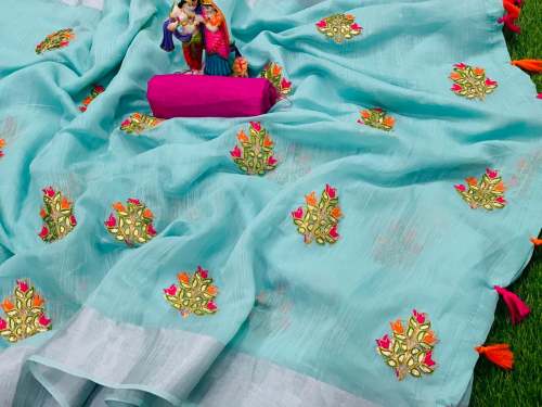Cotton Gotta Patti work Saree