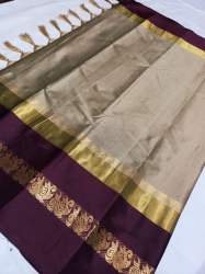 Cotton Silk Saree With Jacquard Border
