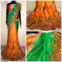 Exclusive Peacock Embroidery Work Sana Silk Sarees thumb 3