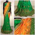 Exclusive Peacock Embroidery Work Sana Silk Sarees thumb 4