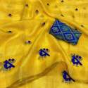 Fancy Kota Doria Saree with Banarasi Silk Blouse thumb 2