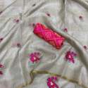 Fancy Kota Doria Saree with Banarasi Silk Blouse thumb 3