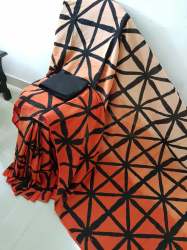 Cotton hand block printed saree