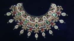 Hand embroidery neck design 