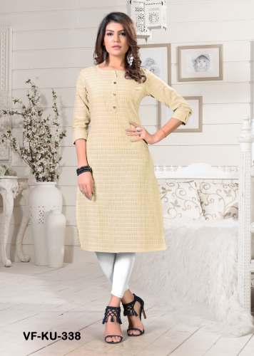 Cotton solid Kurti by Amar Creation