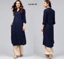 Girls Casual Plain Rayon Kurtis thumb 1