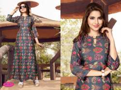 Ladies Anarkali Rayon Printed Kurtis