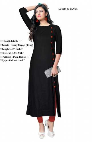 Rayon Plain Kurti