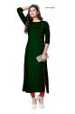 Side Button Plain Rayon Kurtis thumb 1