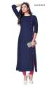 Side Button Plain Rayon Kurtis thumb 4