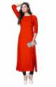 Side Button Plain Rayon Kurtis thumb 5