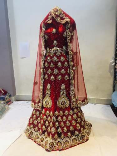 Heavy embroidered Bridal wear lehenga  by Ansar Designer Collection