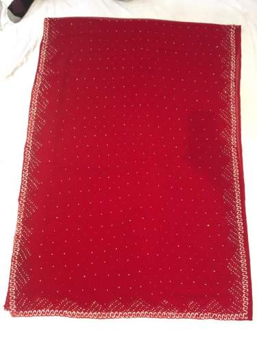 Red color Embroidered Saree 