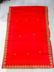Red Hand picked embroidered Saree