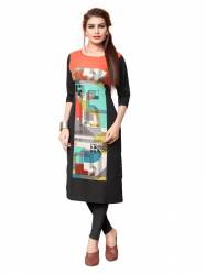 Casual Digital Print Crepe Kurtis