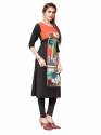 Casual Digital Print Crepe Kurtis thumb 1