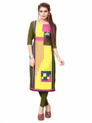 Crepe Digital Printed Kurtis-3