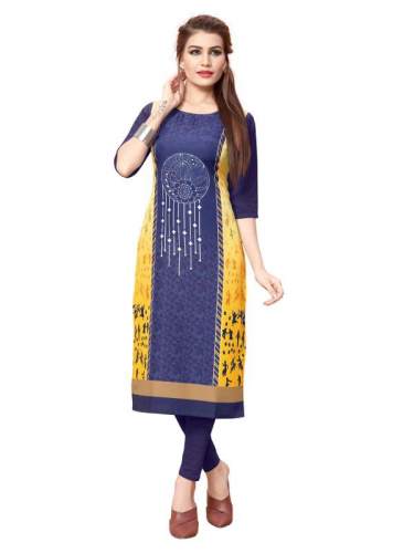 Crepe Digital Printed Kurtis-5