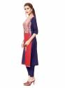 Red Fancy Crepe Digital Printed Kurtis thumb 2