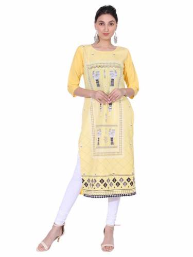 Regular Wear Crepe Digital Printed Kurtis