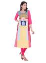 Round Neck Digital Printed Crepe Kurtis thumb 2
