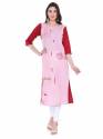 women-casual-peach-crepe-digital-printed-kurtis