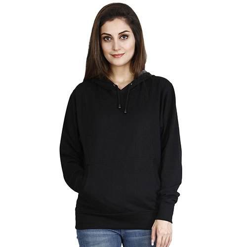 Ladies Casual Black Hoodies by teemee