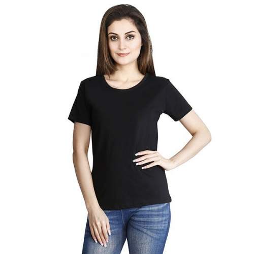 Ladies Solid Cotton T-shirts