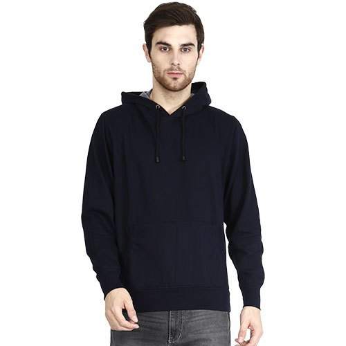 Mens Black Casual Hoodie by teemee