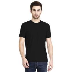 Mens Black Round Neck T-Shirts