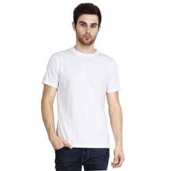Mens White Round Neck T shirts