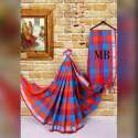 Ladies Trendy Checks Cotton Silk Sarees thumb 5