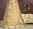 Ladies Wedding Organza Silk Embroidered Sarees thumb 5