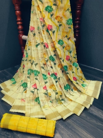 linen sarees by Juli Fashion