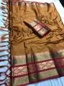 Mango Patti Women Cotton Silk Sarees thumb 4