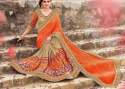 Pure Georgette Embroidered Sarees thumb 7