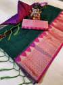 Women Festival Doriya Ground Sarees thumb 6