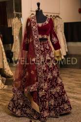 Bridal Merron Velvet Lehenga Choli