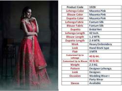 Exclusive Mazanta Pink Fantum Silk Lehenga Choli