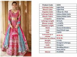 Light Pink Wedding Wear Lehenga Choli